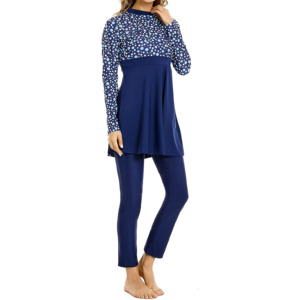 Maillot de bain de marque grande taille pour femmes arabes musulmanes ensemble de maillot de bain avec motif imprimé séchage rapide et imperméable - Product Image 6