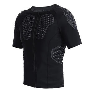 T-shirt de compression blanc personnalisé pour homme, protection thoracique côtelée rembourrée pour le football, le paintball, uniforme de protection, sécurité sportive - Product Image 4
