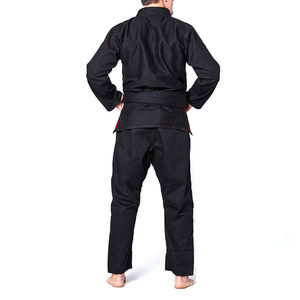 Kimono d'arts martiaux extensible personnalisé avec logo, pour BJJ, Karaté, Judo, 100% coton, unisexe, adulte, professionnel, noir - Product Image 2