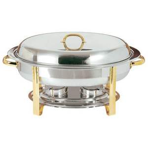Handcrafted Luxury Metal Chafing Dish Decorative <b>Buffet</b> <b>Food</b> <b>Warmer</b> Traditional Serving Dish for Catering Wedding Banquet Hotel - Product Image 1