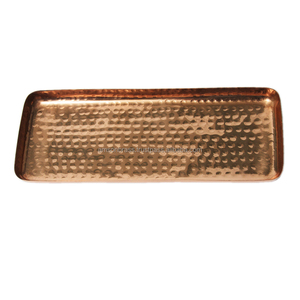 Premium Quality Handmade Copper <b>Tray</b> <b>Tea</b> & Coffee Serving Hammered <b>Tray</b> / Rectangular Copper <b>Tray</b> - Product Image 1