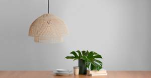 Lámpara colgante única de ratán tejida a mano, lámpara colgante, mayorista vietnamita, fabricación de iluminación decorativa - Product Image 5