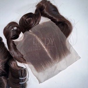 Extensiones de cabello humano vietnamita de pelo natural real con cierre y paquetes hinchables - Product Image 3