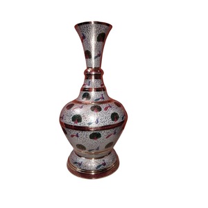 Beautiful Multi Color <b>Engraving</b> Brass Flower <b>Vase</b> With Sky Blue Paint And Gold Finished For Home Decor High Quality Flower <b>Vase</b> - Product Image 4