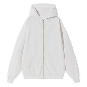 Sweat-shirts à capuche personnalisés de haute qualité avec logo personnalisé, sweat-shirts à capuche à épaules tombantes avec fermeture éclair, sweat-shirts à capuche vierges en coton 100% personnalisés - Product Image 1