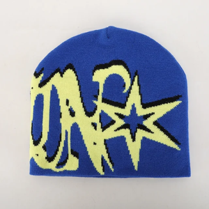 Bonnet de ski d'hiver Oem BSCI personnalisé unisexe en acrylique de haute qualité, bonnet teint en broderie tricotée Gorras, bonnet tissé avec étiquette, vente en gros - Product Image 4