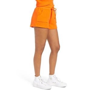 Pantalones cortos de gimnasio 100% de algodón para mujer, transpirables, para correr, con logotipo personalizado - Product Image 3