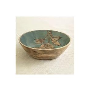 Custom Logo Eco-Friendly Handcrafted Natural Wood Modern Vintage Heart-Shaped Divided Snack Serving Bowl for Dessert <b>Nuts</b> - Product Image 6