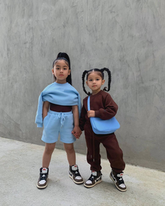 Ensemble deux pièces unisexe personnalisé, sweat-shirt et short, polaire polyester/coton, décontracté, uni, vêtements d'hiver - Product Image 2