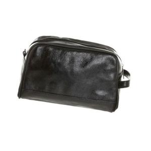 Bolsa de cosméticos grande de cuero genuino, organizador de viaje, bolsa de maquillaje con cremallera - Product Image 1