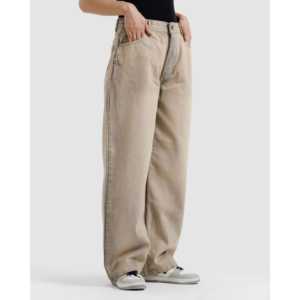 กางเกงยีนส์ทรงบอยเฟรนด์เอวสูงแบบหลวมๆ ตกแต่งด้วยคริสตัลเรียบง่าย ระบายอากาศได้ดี ทรงเข้ารูป ไซส์ XL กางเกงขาสั้นพิมพ์ลายสำหรับฤดูหนาว - Product Image 5