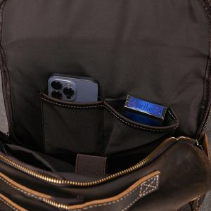 Sac à dos en cuir vintage Style ancien sac de moto véritable de haute qualité sac à dos pour ordinateur portable école voyage sac à dos idée cadeau LBK-0074 - Product Image 5