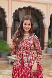 Lehenga boda diseñador tradicional hermosa Lehenga, con blusa de lujo, Dupatta fiesta pakistaní boda - Product Image 4