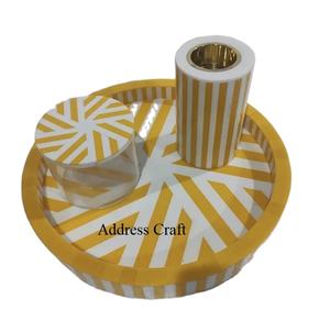 Luxe Moderne Classique Style Résine Incrustation Brûleur D'encens Forme Ronde Bacoor Boîte Bois De Santal Coriandre pour La Maison Hôtel Mariage Décor - Product Image 1