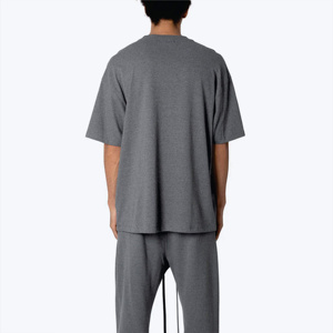 Custom Heavyweight 100% Cotton Worsted Oversize <b>TShirt</b> Men's Crew Neck Quick Dry Breathable Fitness Letter Pattern Summer Tee - Product Image 6