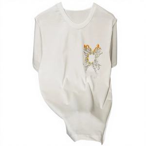 Camiseta de Manga Corta para Hombre, Talla Grande, de Seda/Algodón, Antipilling, con Estampado Animal, 300 Gramos, Cuello Redondo, Informal, Transpirable, Ecológica, OEM - Product Image 1