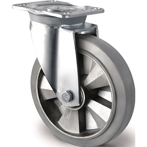 ล้อเลื่อนยางยืดหยุ่นแบบหมุนได้ ขนาด 200 มม. รับน้ำหนักได้ 500 กก. - Product Image 1