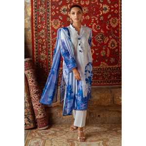 Ensemble de 3 pièces non cousues en tissu imprimé SD-52018 avec décoration boutonnée - Product Image 1