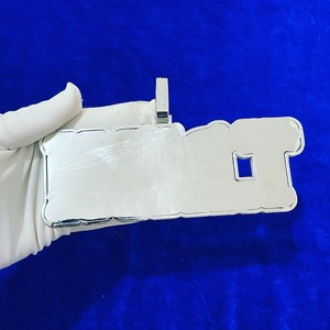 Vvvs Moissanite Baguette 18K จี้ชุบโรสโกลด์สไตล์ฮิปฮอปที่กำหนดเองจี้เพชรชื่อเพชรสำหรับผู้ชาย - Product Image 2