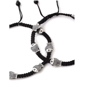 Chaîne de cheville tendance avec breloque poisson pour femme, cordon noir réglable, style plage, bijou à porter au quotidien - Product Image 6