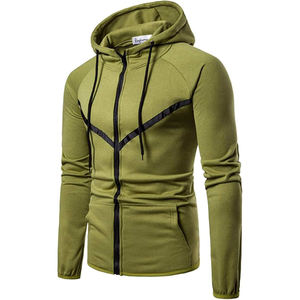 Alta calidad personalizado Hoody chándal contraste color hombre Zip up Cropped Hoodie venta al por mayor personalizado precio bajo - Product Image 5