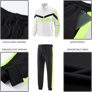 Latest Design Wholesale Custom Sportswear Tracksuits Fitness Sweatsuit Two Piece Track Suit for Men Men's Sets - Product Image 6