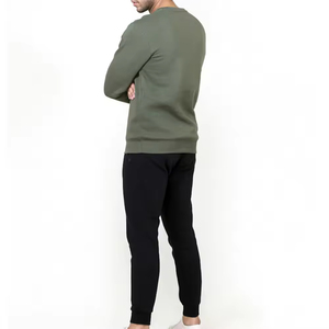 Custom <b>Men's</b> Crew Neck Sweatshirt with Embroidery Plain Dyed Hoodies for Winter Use - Product Image 3