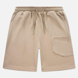 Shorts en molleton 100 % polyester pour homme, style décontracté, taille mi-haute, surdimensionné, avec poches, sport, uni, écologique, séchage rapide, numérique - Product Image 5