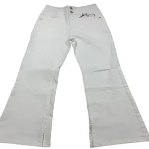 145cm di colore bianco RFD tessuto di tintura semi-blinca super alta elasticità elasticizzato tessuto denim 315g prima del lavaggio