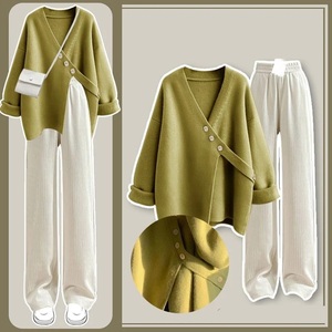 Ensemble 2 pièces à épaules tombantes pantalon de jogging Sweat-shirt avec pantalon de survêtement Sweat à capuche vierge surdimensionné - Product Image 1