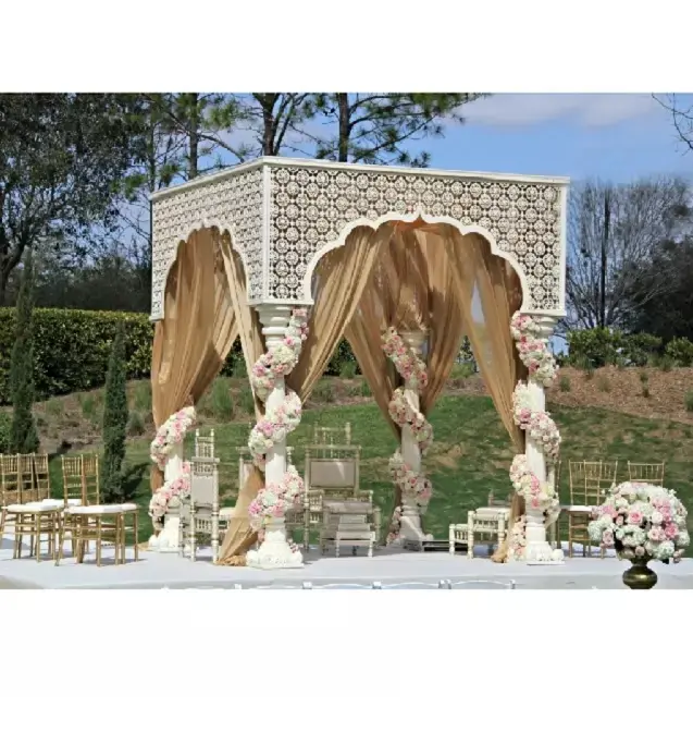 Fabulous Five Decoration Ideas and Props for your Indian Wedding on a Budget Mandap Set Grand Wedding wedding stage decoration