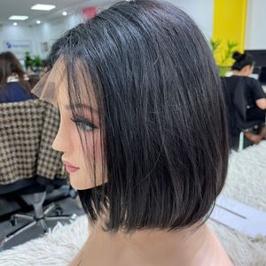 Cabello humano mujeres venta al por mayor vietnamita virgen pelo encaje frente peluca para negro transparente DHL VIP - Product Image 3