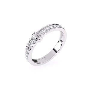 Impresionante Anillo de Dos Tonos con Diamante Redondo de 0.29 Ct Cultivado en Laboratorio, Ideal para Regalo |   En oro amarillo, blanco y rosa de 9 quilates - Product Image 2