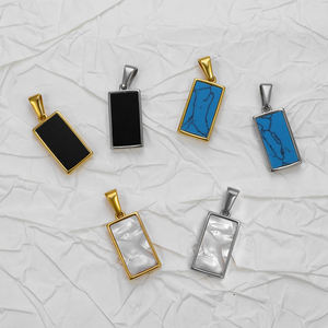 Venta al por mayor 18K oro impermeable <span class=keywords><strong>Tarot</strong></span> tarjeta brújula diablo ojo rosa flor encantos para la fabricación de joyas de acero inoxidable para las mujeres - Product Image 3