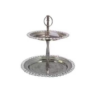 2 Tier Dessert <b>Cupcake</b> <b>Stand</b> Decorative Display Holder Cake <b>Stand</b> Display Holder for Wedding Round Shaped - Product Image 1