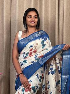 Nieuwe <span class=keywords><strong>Desi</strong></span> Zachte Tusshar Zijde Slub <span class=keywords><strong>Saree</strong></span> Met Overal Gouden Zari Weefpatroon Klassieke Pallu Indiase Exporteur