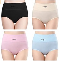 Celana Dalam Wanita MONO RIDESR Model High Waist Briefs Thong, Nyaman, Bahan Spandex/Katun, Kontrol Sedang, Lucu, Setengah Combo