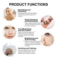 Masque facial en argile de boue de la mer Morte au curcuma et au thé vert en marque propre, nettoyage en profondeur, élimination des points noirs, minimisation des pores, soin de la peau