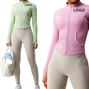 Unique Style Custom <b>Yoga</b> <b>Jacket</b> Ladies Hot Selling High Quality Breathable Eco-Friendly Windproof Highly Fashionable Women's - Product Image 1