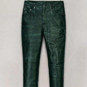 กางเกงหนังขายาวปกติคุณภาพสูงสำหรับ100% กางเกงหนังทำจากผ้าแห้งเร็วคุณภาพสูง - Product Image 1