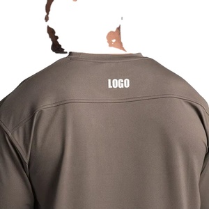 เสื้อยืดโอเวอร์ไซส์สำหรับผู้ชายชุดออกกำลังกายผ้าฝ้ายแขนสั้นผ้าคอตตอนสำหรับไปยิมเสื้อยืดสตรีทแบบผ่าชายเสื้อแห้งเร็ว - Product Image 4