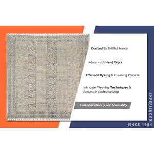 Alfombra de tejido plano de algodón Premium para hoteles, salas de estar, apartamentos modernos, alfombra reversible Dhurrie hecha a mano a precio mayorista - Product Image 5