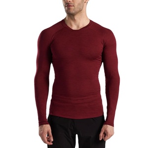 Chemises à manches longues pour hommes, coupe classique, 100% coton, respirantes, séchage rapide, pour la course à pied et l'entraînement - Prix de gros, nouvelle arrivée - Product Image 1