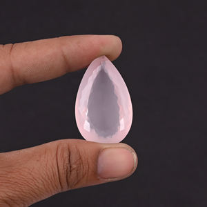 Quartz Rose Naturel 36X25MM Coupe Poire Normale 79.85Cts 1 Pièce Pierre Précieuse Pour La Fabrication de Bijoux - Product Image 1
