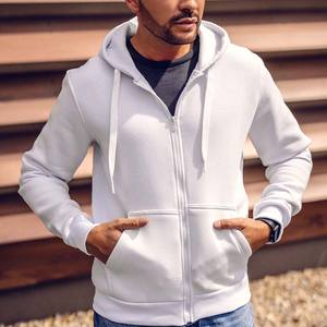 Custom New <b>Man</b> Cotton Sport Long Sleeve Sweatshirts <b>Zip</b> <b>up</b> Round Neck Zipper Hoodies - Product Image 6