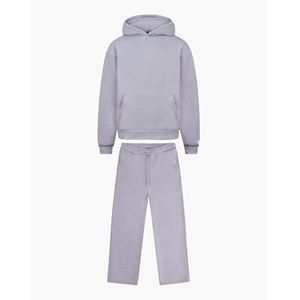 Conjunto de ropa de abrigo gris personalizado de alta calidad para hombres y mujeres, chándal, ropa de invierno transpirable tejida de alta calidad - Product Image 4