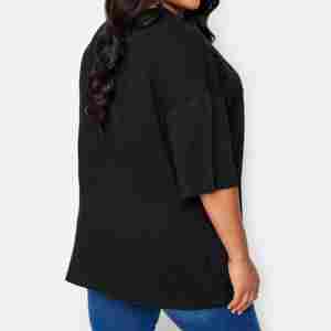 Nueva Llegada OEM 2025 Camisetas Extra Grandes de Algodón Grueso Transpirable Antiarrugas para Mujer Personalizables - Product Image 2