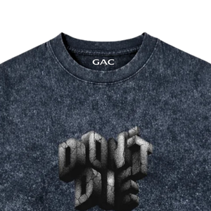 Camiseta Gráfica para Hombre con Lavado Ácido, Corte Regular, 100% Algodón Jersey, Manga Corta, Estilo Urbano, Estampado de Letras Audaces y Diseño de Alambre de Púas - Product Image 5