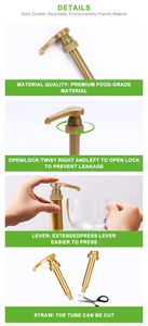 Non Spill 38/400 Screw Plastic Syrup <b>Pump</b> Big Dosage Food Grade <b>Dispenser</b> <b>Pump</b> for Gallon Syrup <b>Bottles</b> Support Custom Logo - Product Image 3