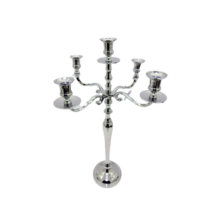 Prix de gros Bougeoir en aluminium avec 5 bougeoirs pour décoration de table faite à la main en vrac - Product Image 2